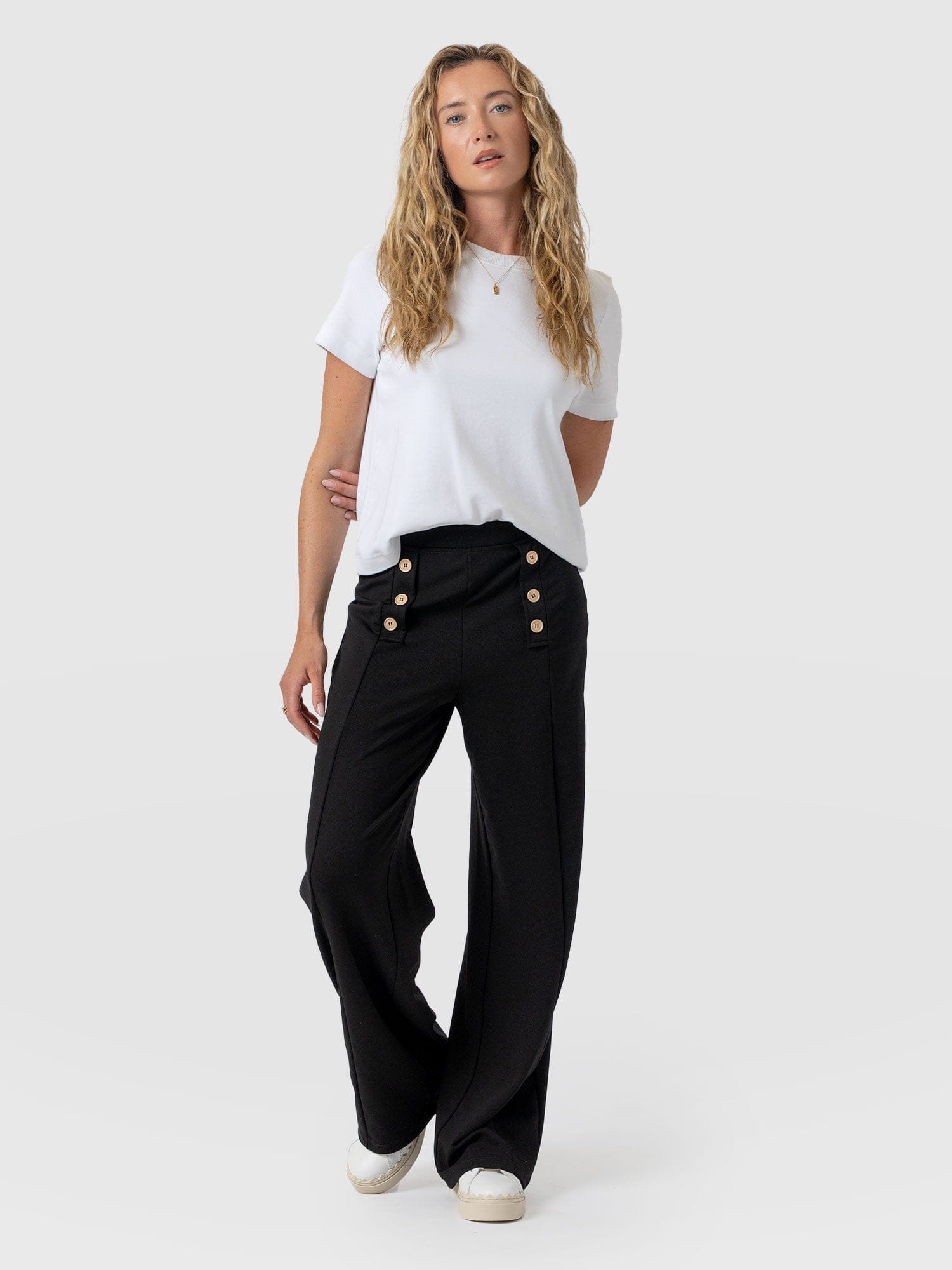 Chelsea Pant Black Jersey - Women's Pants | Saint + Sofia® USA